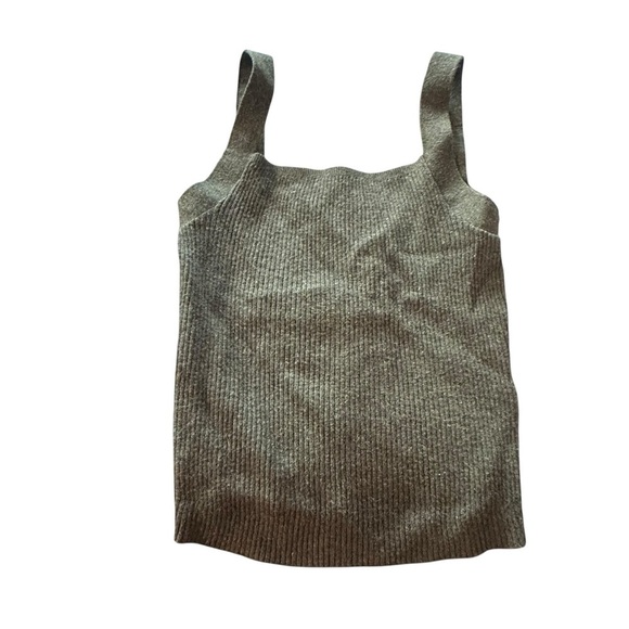 Uniqlo Dark Green Ribbed Tank Top - Picture 2 of 4